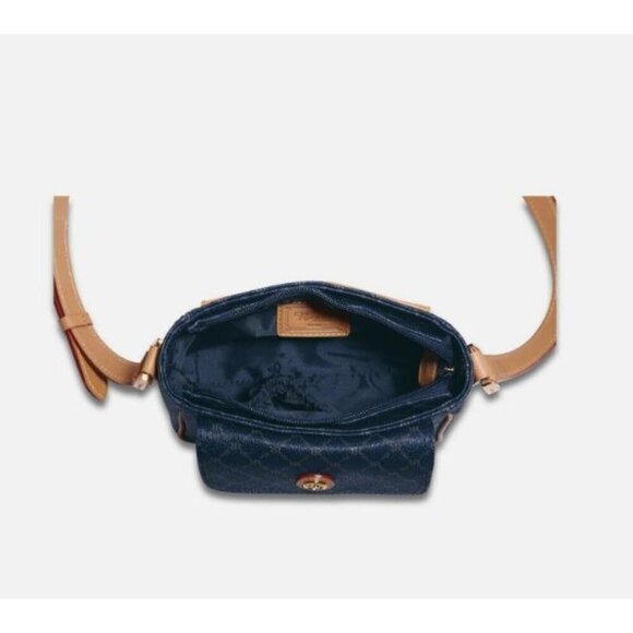 RIONI SIGNATURE Navy blue small POCKET PURSE CROSSBODY BAG - Picture 4 of 16
